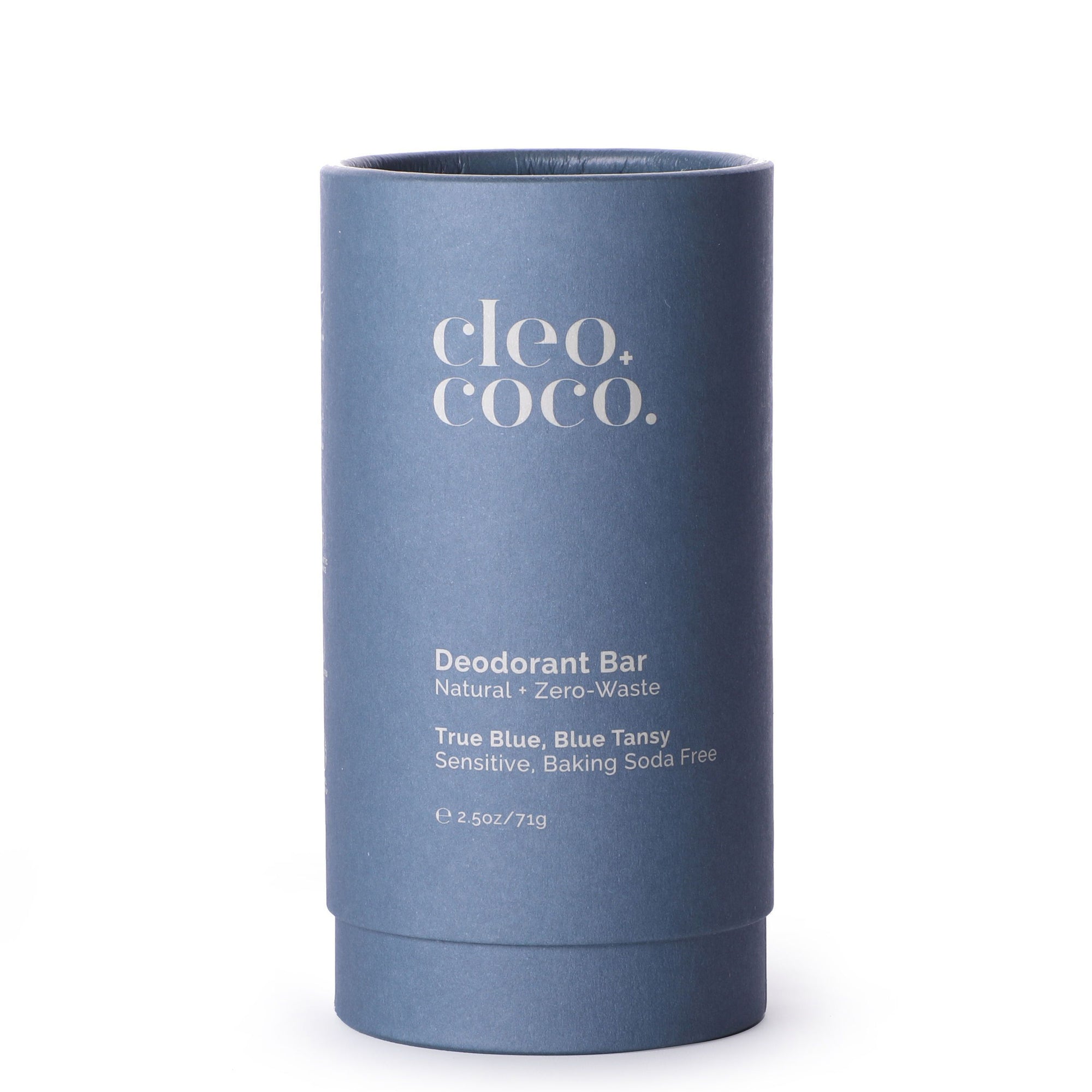 Deodorant Bar Zero-Waste, Sensitive - True Blue, Blue Tansy