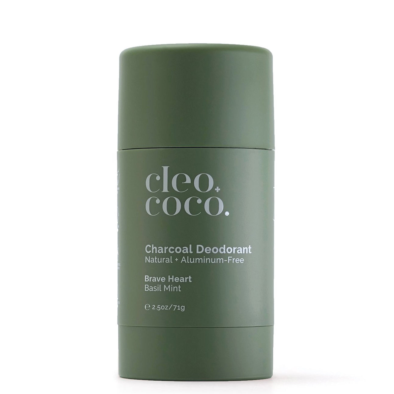 Charcoal Deodorant - Brave Heart, Basil Mint