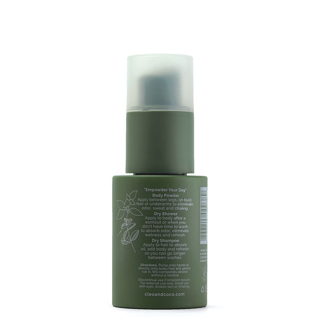 Dry Shampoo + Body Powder - Brave Heart, Basil Mint